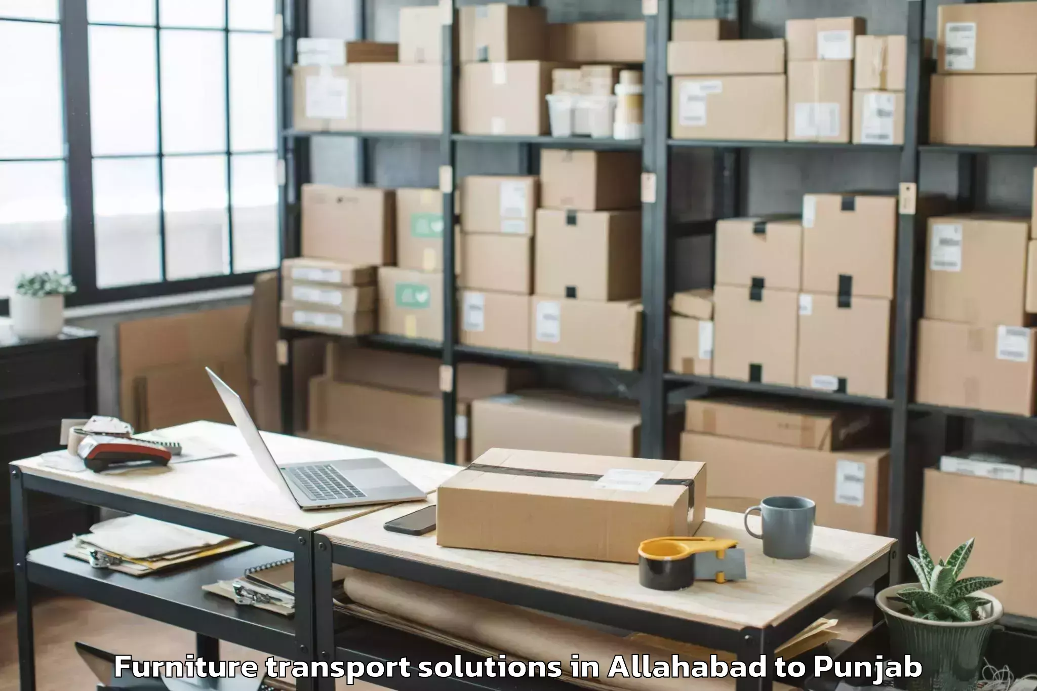 Hassle-Free Allahabad to Garhshankar Furniture Transport Solutions